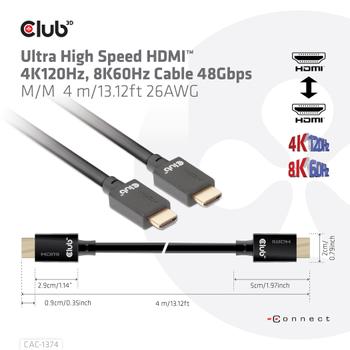 CLUB 3D Club3D HDMI-Kabel A -> A 2.1 Ultra High Speed 10K HDR 4m retail (CAC-1374)