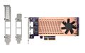 QNAP P QM2-2P2G2T - Storage controller - M.2 - M.2 NVMe Card / PCIe 3.0 (NVMe) - low profile - PCIe 3.0 x4, 2.5 Gigabit Ethernet - for QNAP QVP-63, TS-453, 473, 673, 832, 873, TVS-672, 872, h1288, VioStor 