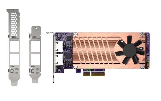 QNAP QM2-2P2G2T - Diskkontroller - M.2 NVMe Card / PCIe 3.0 (NVMe) - PCIe 3.0 x4, 2.5 Gigabit Ethernet (QM2-2P2G2T)