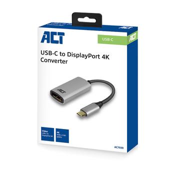 ACT Adapter USB-C > DisplayPort 4K 4096x2160 @60Hz (AC7030)