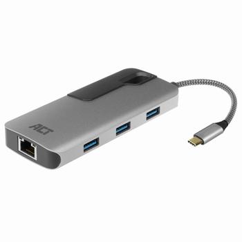 ACT USB-C - HDMI multiport adapter 4k HDMI USB-A USB-C ethernet PD 60W USB-C (AC7042)