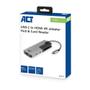 ACT USB-C - HDMI multiport adapter 4K HDMI USB-A USB-C PD 60W USB-C card reader (AC7021)