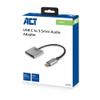 ACT Adapterl USB-C > Audio + PD 0,15 m 3,5 mm jack 24-bit/ 96kHz PD 65W (AC7005)