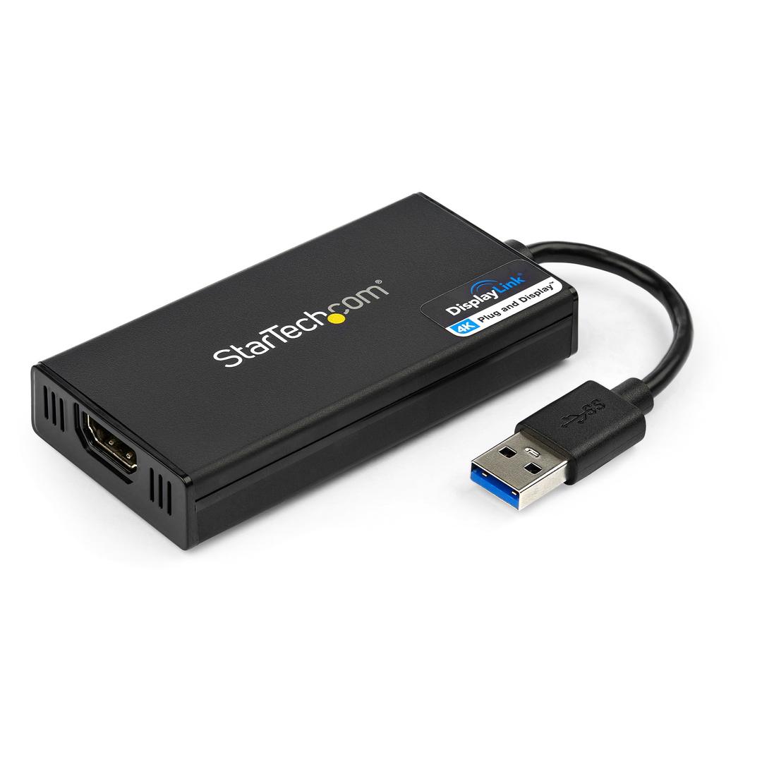 StarTech - USB 3.0 to HDMI Adapter - DisplayLink Certified - 4K 30Hz - videogrensesnittsomformer - TAA-samsvar - HDMI / USB - 20 cm