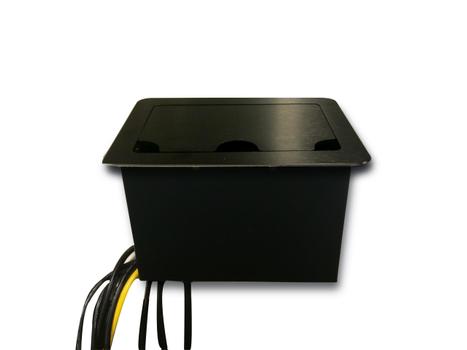 LinkIT LB2BP Bordbrønn Svart ACx2 komplett med kabelpose (STS-304Z_BLACK_BAG)