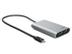IIGLO Thunderbolt 3 USB-C til 2x DisplayPort Adapter Lys grå, 2x 4K 60hz DisplayPort