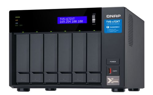 QNAP TVS-672XT-I5-8G 6 BAY 1.7GHZ 6C 8GBDDR4 2GIGALAN 1X10GBASE-TPORT EXT (TVS-672XT-I5-8G)