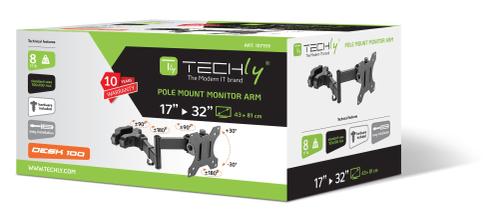 TECHLY Bracket For Pole Fixing Tv (ICA-LCD-110BK)