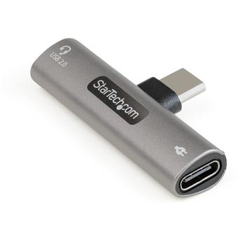 STARTECH USB-C Audio and charging adapter - with USB-C audio headphone/ headset connection and 60W PD pass-through charger (CDP2CAPDM)