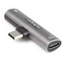 STARTECH USB-C Audio and charging adapter - with USB-C audio headphone/ headset connection and 60W PD pass-through charger (CDP2CAPDM)