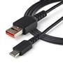 STARTECH 1m USB data blocker cable - USB-A to USB-C Safe charging cable - no data transfer - for mobile phone/ tablet (USBSCHAC1M)