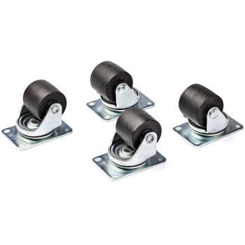 STARTECH heavy duty castors for server cabinets - 4 pieces universal M6 replacement swivel castors 45x75mm sample steel/ plastic (RKCASTER2)