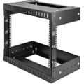 8U OPEN FRAME WALL MOUNT EQUIPMENT RACK - ADJUSTBL DEPTH RACK