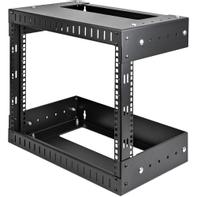 StarTech 8U 19" Wall Mount Network Rack, Adjustable Depth 12-20" 2 Post Open Frame Server Room Rack for AV/Data/ IT Communication/Computer Equipment/Switch with Cage Nuts & Screws - 8U Adjustable Rack (RK812WA