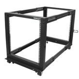 StarTech 12U 19" Open Frame Server Rack, 4 Post Adjustable Depth 23-41" Mobile, Free Standing Rolling Network/ Computer Equipment Data Rack, Dell PowerEdge,  HP ProLiant ThinkServer - Adjustable Server Rack (4PO (4POSTRACK12U)