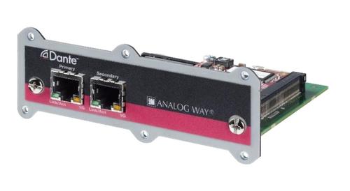 Analog Way Up to 8 bidirectional Dante™ audio channels - I/O Expansion Interface (OPT-AUDIODANTE-VIO4K)