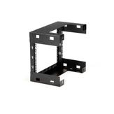 StarTech 8U 19" Wall Mount Network Rack - 12" Deep 2 Post Open Frame Server Room Rack for Data/ AV/ IT/ Computer Equipment/ Patch Panel with Cage Nuts & Screws 135lb Capacity, Black (RK812WALLO) - rack - 8U (RK812WALLO)