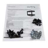 StarTech 8U 19" Wall Mount Network Rack - 12" Deep 2 Post Open Frame Server Room Rack for Data/ AV/ IT/ Computer Equipment/ Patch Panel with Cage Nuts & Screws 135lb Capacity, Black (RK812WALLO) - rack - 8U (RK812WALLO)