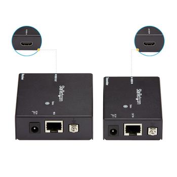 StarTech HDMI over CAT5/CAT6 Ethernet Extender with HDBaseT - 4K@115ft, 1080p@230ft - HDMI Video Transmitter and Receiver Kit w/ POC (ST121HDBTE) - video/ lyd-forlenger (ST121HDBTE)