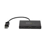StarTech 3-Port Multi Monitor Adapter, DisplayPort 1.2 to HDMI MST Hub, Triple 1080p HDMI Monitor, Video Splitter for Extended Desktop Mode on Windows PCs Only, DP to 3x HDMI MST Hub - Multi Stream Transport ( (MSTDP123HD)