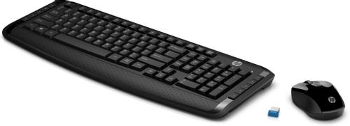 HP 300 - Keyboard and mouse set - wireless - Germany (3ML04AA#ABD)