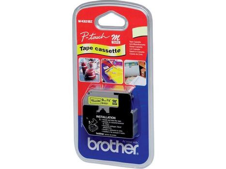 BROTHER Tape BROTHER MK221 9mm svart på vit (MK-221BZ)