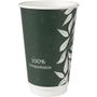 Abena Kaffebæger Green Leaves, ABENA Gastro, 13,7cm, Ø9cm, 48 cl, 50 cl, grøn, CPLA/pap, 16 oz