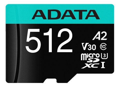 A-DATA 512GB MicroSDXC UHS-I U3 V30S A2 R/ W:100/ 80 MB/s (AUSDX512GUI3V30SA2-R)