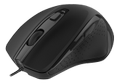 DELTACO Wired office mouse, ergonomic shape, silent clicks, black