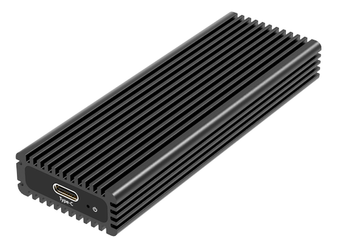 DELTACO External M.2 SSD case, NVMe Sata USB 3.1, USB-C, 10Gbps, black (K1687P2)
