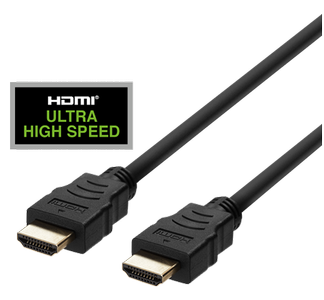 DELTACO ULTRA High Speed HDMI cable, 48Gbps, 1m, black (HU-10)