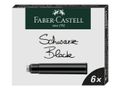 FABER-CASTELL mustekasetti musta 6kpl