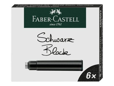 FABER-CASTELL Blekkpatron FABER CASTELL sort (6) (185507)