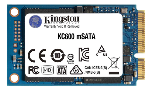 KINGSTON n KC600 - SSD - encrypted - 256 GB - internal - mSATA - SATA 6Gb/s - 256-bit AES - Self-Encrypting Drive (SED), TCG Opal Encryption (SKC600MS/256G)