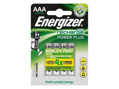 ENERGIZER Batteri ENERGIZER Recharge AAA/ NH12(4) (417005)
