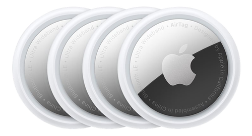 APPLE AirTag - Bluetooth-tagg med antiförlust för mobiltelefon,  surfplatta (paket om 4) - för 10.2-inch iPad, 10.5-inch iPad Air, 10.9-inch iPad Air, iPad mini 5, iPhone 11, 12, SE, XR (MX542ZY/A)