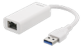 DELTACO Adapter USB-A 3.0 to Network Adapter - White