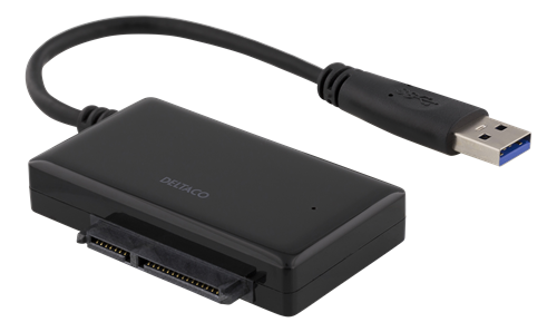 DELTACO USB 3.1 til SATA adapter for 2,5'' HDD/SSD (USB3-SATA6G2)