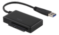 DELTACO Adapter USB-A 3.0 to SATA 6GB/s for 2.5" HDD - Black