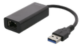 DELTACO Adapter USB-A 3.0 to Network Adapter - Black