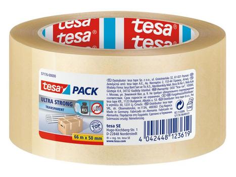 TESA Emballasjetape TESA Ultra 50mmx66m klar (57176-00000-05*6)