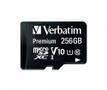 VERBATIM Micro SDXC inc Adpt 256GB Premium C10 UHS-1