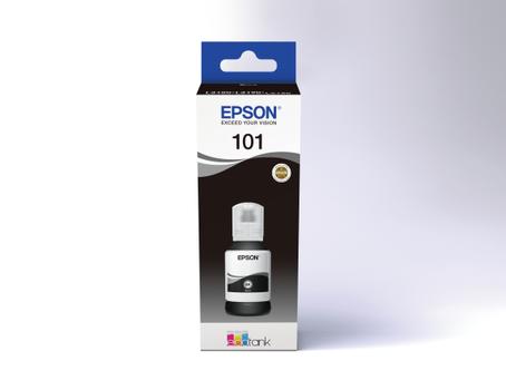 EPSON n Ink Cartridges,  101, 101 4 colour ink bottles, Ink Bottle, 1 x 127.0 ml Black (C13T03V14A)