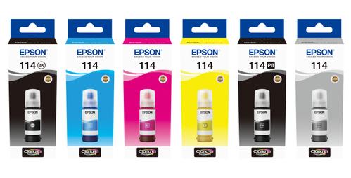 EPSON n 114 - 70 ml - yellow - original - ink refill - for EcoTank ET-8500, ET-8550 (C13T07B440)