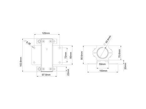 MULTIBRACKETS M Pro Series - Pole Clamp Pro Series Parts (7350073733668)