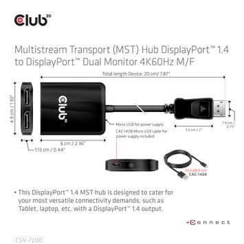 Club 3D video adapter - 20 cm (CSV-7220)