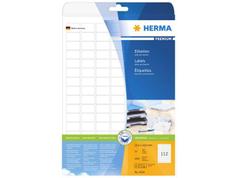 Herma Premium - Papir - matt - permanent selv-adhesiv - hvit - 25.4 x 16.9 mm 2800 etikett(er) (25 ark x 112) laminerte etiketter