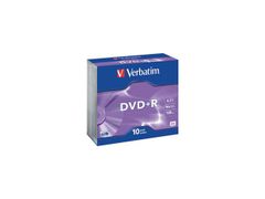 VERBATIM 1x10 DVD+R 4,7GB Jewel 16x Speed, printable (43508)