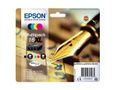 EPSON 16XL ink cartridge black and tri-colour high capacity 32.4ml 1-pack blister without alarm