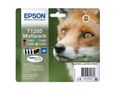 EPSON T1285 ink cartridge black and tri-colour standard capacity 5.9ml and 3 x 3.5ml 4-pack blister without alarm